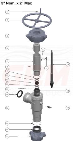 union g-1502 positive choke assembly exploded view